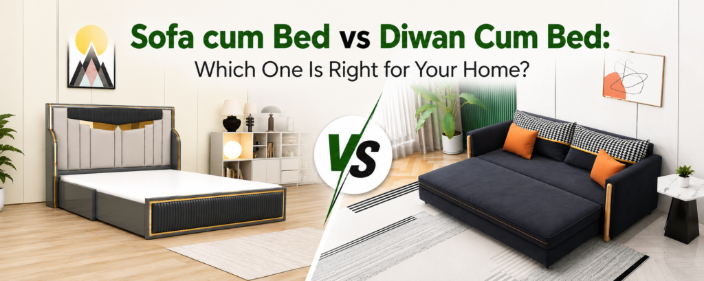 Comparison guide: sofa cum bed versus diwan cum bed for modern homes