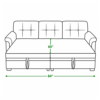Cairo corner sofa cum bed in bed mode dimensions — 84 inch width, 60 inch depth