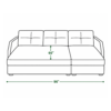 Lorin corner sofa cum bed in bed mode dimensions — 96 inch width, 60 inch depth