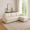 Lorin L corner sofa cum bed styled in a modern living room