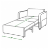 Cobi sofa cum bed in bed mode dimensions — 72 inch length, 26 inch width