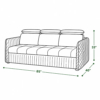 Lio sofa cum bed dimensions — 85 inch width, 40 inch depth, 33 inch height