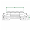 (dimension diagram, 108"x26") — Corner sofa bed with storage Noida dimensions — 108 in wide, 26 in high
