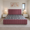 (lifestyle shot, with mattress on top) — Rosie diwan cum bed with storage Delhi shown with mattress in bedroom