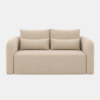 (front view, plain background) — Clara sofa cum bed with storage Delhi in beige boucle fabric