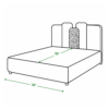 Tangles diwan cum bed dimensions — 72 inch length, 72 inch width