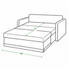 Berry sofa cum bed in bed mode dimensions — 72 inch length, 63 inch width