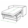 Polo sofa cum bed in bed mode dimensions — 72 inch length, 47 inch width