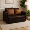 Polo sofa cum bed styled in a modern living room