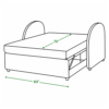 Mr. D sofa cum bed in bed mode dimensions — 72 inch length, 63 inch width