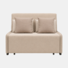Liam beige sofa cum bed with storage, front view