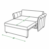 Philli Sofa Cum Bed pull-out bed mode dimensions diagram - 72 inch by 60 inch sleeping area