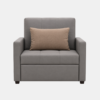 Glen grey sofa cum bed with storage, front view