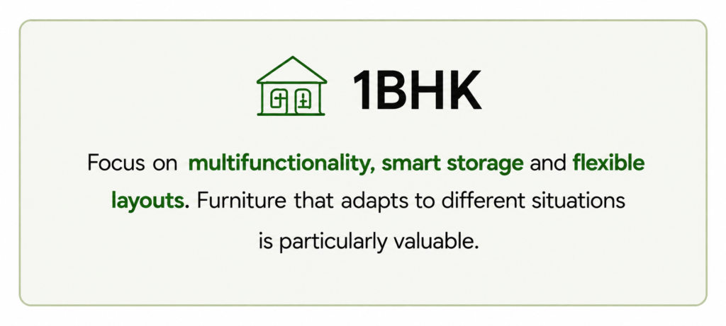 1BHK apartment interior tips — multifunctional furniture and flexible layouts