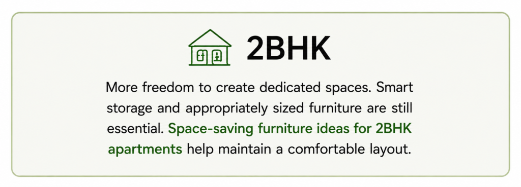 2BHK apartment interior tips — smart storage and space-saving furniture ideas