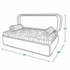 72 inch Oscar sofa cum bed dimensions showing 47 inch height and 38 inch depth