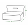 Zane Diwan Cum Bed dimension drawing showing 72-inch width, 38-inch depth, and 47-inch height