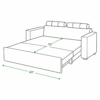 Orion sofa cum bed measurement diagram showing a 63-inch width and 72-inch sleeping length
