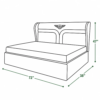 Skye Diwan Cum Bed dimension illustration showing 72 inches in width, 38 inches in depth, and 47 inches in overall height.