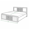 Line drawing dimension guide for the expanded Crest Diwan Cum Bed showing a 72-inch length and 72-inch depth.
