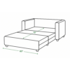 Felix sofa cum bed sleeping dimensions showing 63-inch width and 72-inch extended length